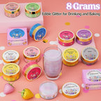 Nomeca Edible Glitter for Drinks Cakes, 8 grams Food Grade Luster Dust Sprinkles Glitter for Cake Decorations, DIY Cocktails, Beverages & Cake Decorating, Dessert Cake Topper (3-Iridescent)