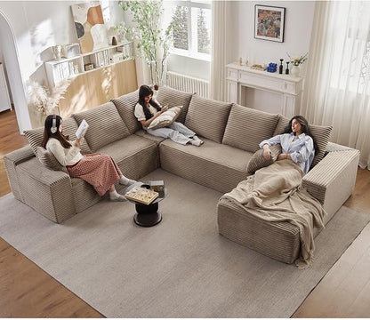 Cloud Sectional Couch with L-Shape Chaise, Modern Modular Comfy Sofa with Deep by Lakifun