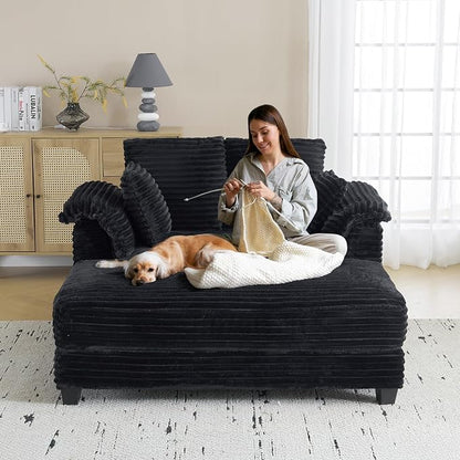 VINGLI 56" Oversized Chaise Lounge Chair, Movie Room - Image 8