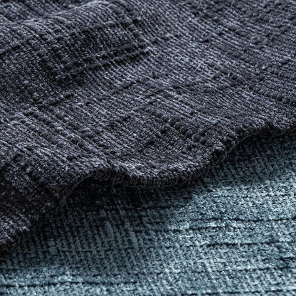 MIULEE Chenille Textured Throw Pillow Covers Navy Blue 18x18 Set of 2 | Slubby - Image 2