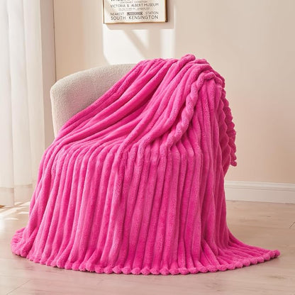 NEWCOSPLAY Fleece Ribbed Cozy Queen Blanket - Image 9