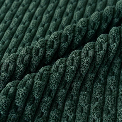 Set of 4 Dark Green Decorative Throw Pillow Covers 20x20 Inch Corduroy Pillow - Image 4