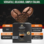 Gran Caffè Garibaldi Espresso Pods, Italian Roasted Compatible Nespresso Original Line Machines, 100% Arabica Blend, Brazilian & Central American Beans, Cocoa Aroma - Gusto Top (Aluminum) 50 Cups