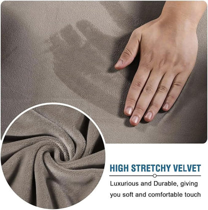 H.VERSAILTEX Real Velvet Plush 3 Piece Stretch Sofa Covers Couch Covers - Image 5