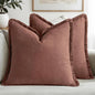 MIULEE Linen Fringe Decorative Fall Throw Pillow Covers Autumn Glaze 18x18 | by MIULEE