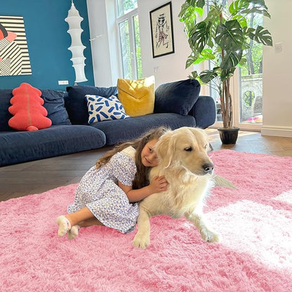 OLANLY 3x5 Machine Washable Small Bedside Rug, Soft Fluffy Shaggy Rugs - Image 6