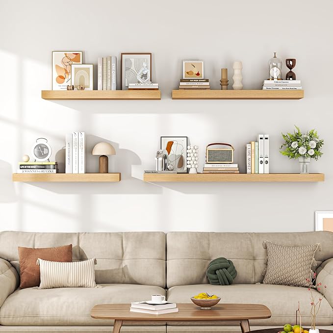 Dreamland 55" Floating Shelves for Wall, Wall-Mounted Shelves for Bedroom - Image 8