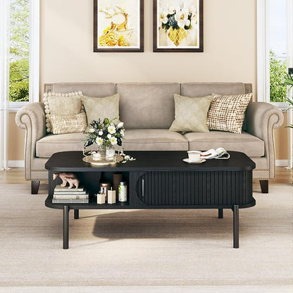 Coffee Table, 39.4" Mid Century Modern Coffee Tables - Image 7