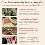 Uncharted Coffee 1850 Guatemala Whole Bean – Organic Single-Origin Medium Roast, Direct Trade, Balanced Flavor with Cocoa & Citrus Notes, Fresh Roasted, 9 oz Bag