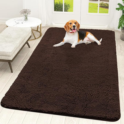 OLANLY Dog Door Mat for Muddy Paws 59x35, Super Absorbent Chenille Mud Mat | by OLANLY