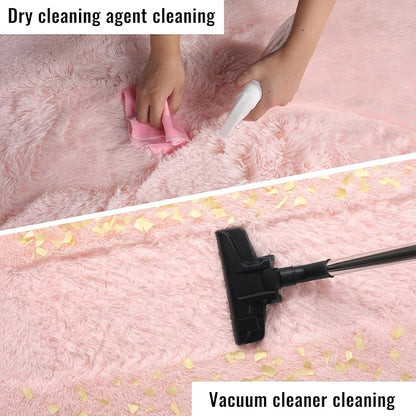 Soft Pink Fluffy Shag Pastel Area Rugs - Image 8
