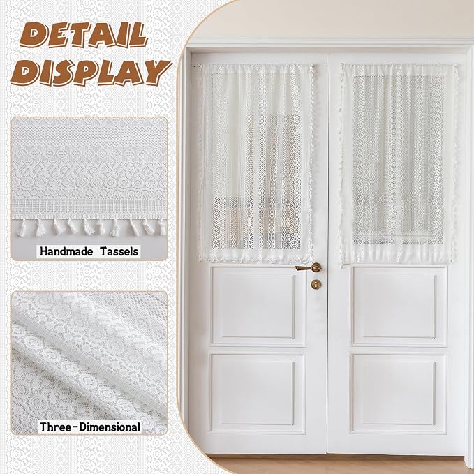 Sutuo Home White French Door Curtain - Image 2