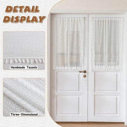 Sutuo Home White French Door Curtain - Image 2