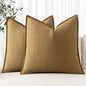 MIULEE Decorative Linen Pillow Covers 18x18 Inch Mustard Yellow | Boho by MIULEE