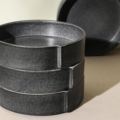 Stone Lain Bao 4-Piece Pasta Bowl Set Stoneware, Charcoal