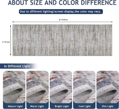 Runners for Hallways 2x8 Kitchen Runner Rugs，Modern Abstract Rug Runners for - Image 2