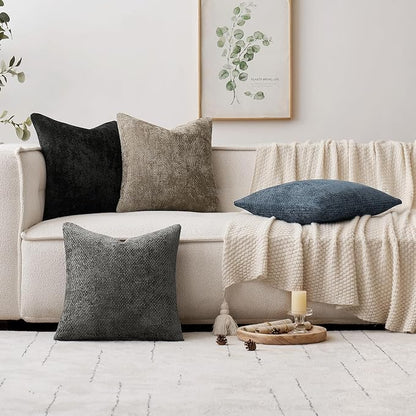 MIULEE Decorative Couch Throw Pillow Covers 18x18 Inch Navy Blue 2 Pack | - Image 3
