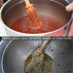 Better Grillin BBQ Bastin Mop Basting Barbecue Brush/Mop Easily Applies Marinades, Sauces, Washes Out, 16in Handle, 1pk