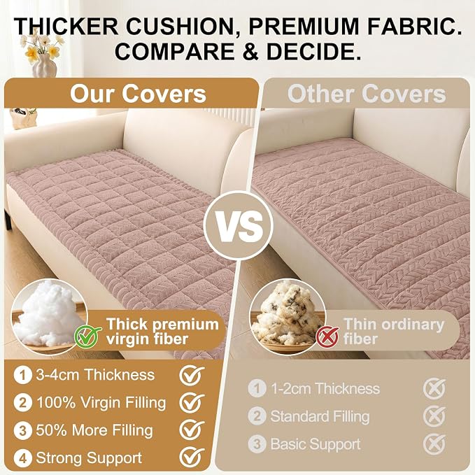 Smiry Couch Cover for Dogs, Non Slip Fuzzy Pet Sofa Arm Covers Washable | Sofa - Image 5