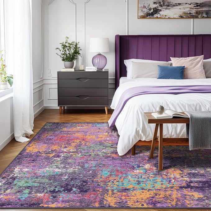 RELEANY Washable 6'x9' Abstract Area Rug - Image 3