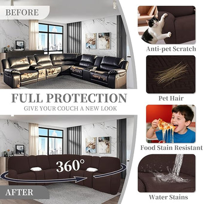 100% Waterproof Sectional Recliner Couch Covers - Image 6