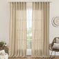 Natural Linen Curtains 108 Inch by LAMIT