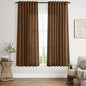 Tobacco Brown Linen Curtains 63 Inches Long 2 Panels by Nanspring