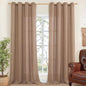 Extra Long Linen Semi Sheer Curtains 102 Inch Length by YoungsTex