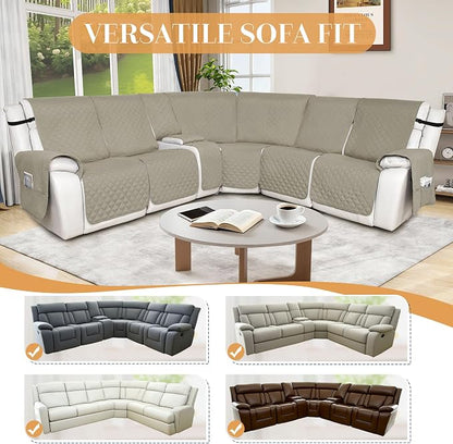 HDCAXKJ 100% Waterproof Reclining Sectional Couch Covers L Shape Recliner Sofa - Image 5
