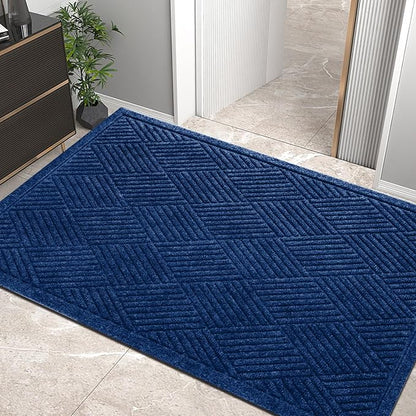 Sturdy Front Door Mat, Absorbent Muddy Dirt Resist Welcome Door Mats Outdoor by HIYARD
