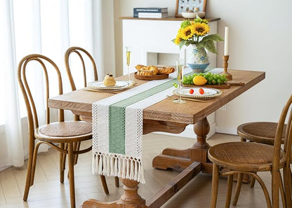 FEXIA Sage Green Table Runner 60 Inches Long - Image 8