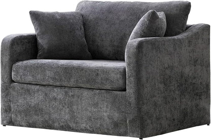 Oversized Armchair, 43.9" W Chenille Single Sofa Modern Upholstered Deep Seat - Image 8