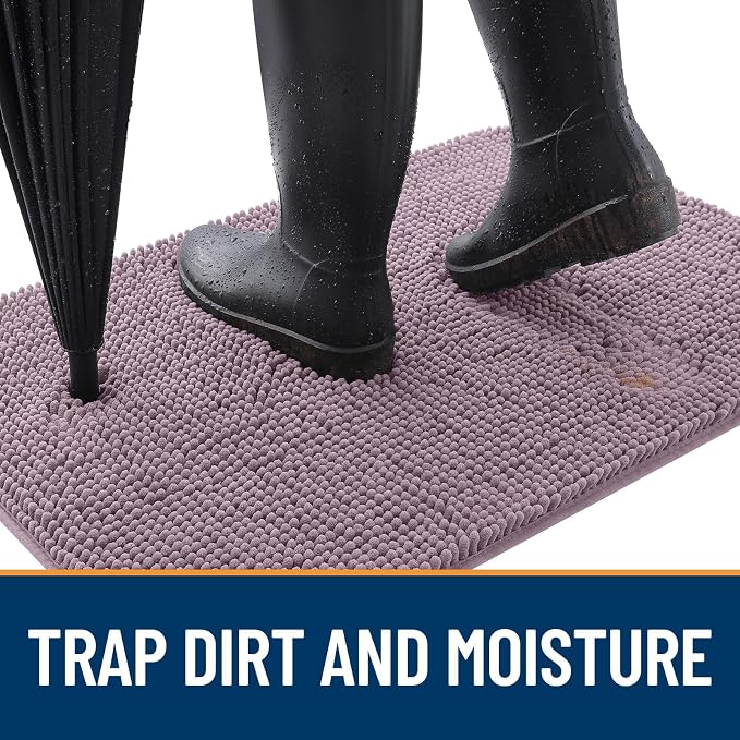 OLANLY Dog Door Mat for Muddy Paws 40x24, Super Absorbent Chenille Mud Mat | - Image 2