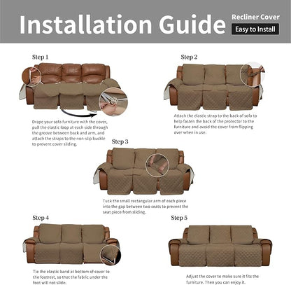 Easy-Going Recliner Sofa Cover, Reversible Couch Cover - Image 7