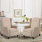 Wingback Recliner Chair with Massage and Heat, Tufted Fabric Push Back Recliner by Consofa