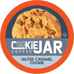 Cookie Jar Salted Caramel Flavored Coffee Pods for Keurig K Cup Brewers, 40 Count – Smooth Caramel Flavor with a Hint of Salt, Perfect for a Sweet Coffee Indulgence