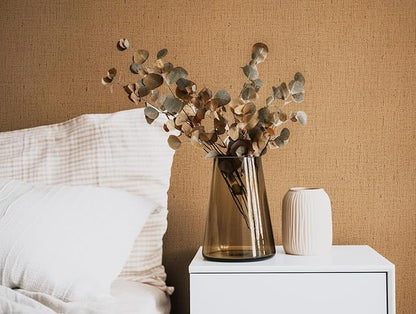 Brown Contact Paper Textured Beige Grasscloth Wallpaper Peel and Stick - Image 3