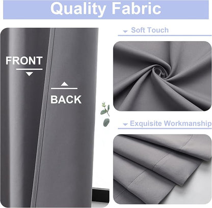 Simplebrand Ava Light Grey Blackout Curtains - Image 2