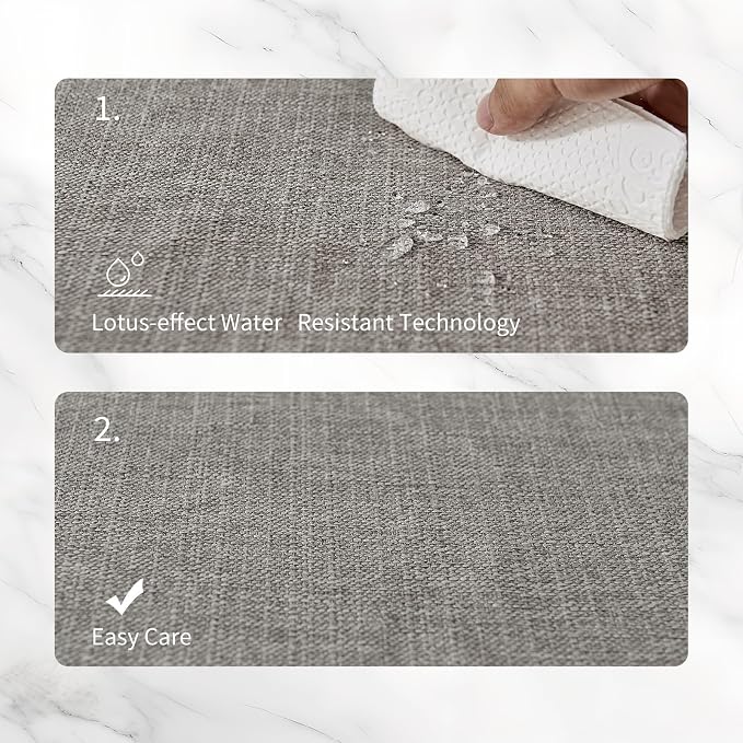 BALCONY & FALCON Placemats Set of 4 Faux Linen Cloth Place Mats Washable - Image 3