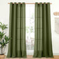 YoungsTex Olive Linen Semi Sheer Curtains 95 Inches Long by YoungsTex