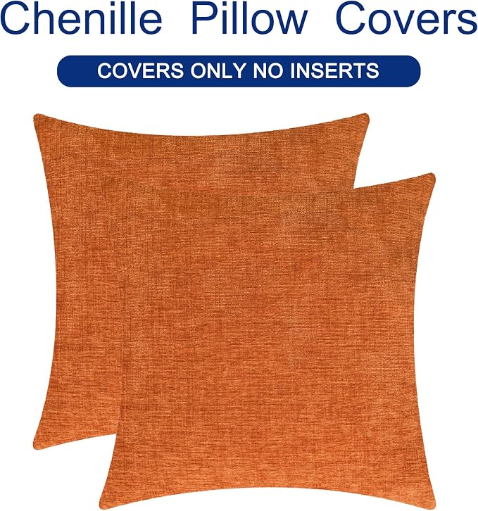 CaliTime Fall Decorative Throw Pillow Covers 22 X 22 Inches Burnt Orange | Pack - Image 6