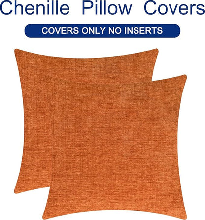CaliTime Fall Decorative Throw Pillow Covers 16 X 16 Inches Burnt Orange | Pack - Image 6