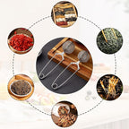 Snap Ball Tea Strainer, Voittozege 20 Pcs Premium Stainless Steel Tea Infuser with Handle Tea Infuser Filter with Tong Pincer Steeper Reusable for Loose Leaf Tea, Spices, Seasonings