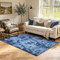 3x5 Tie-dye Dark Teal Area Rug Washable Non-Slip Soft by Unknown