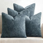 MIULEE Soft Decorative Chenille Pillow Covers Navy Blue 20x20 Pack of 4 | by MIULEE