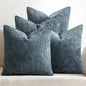 MIULEE Soft Decorative Chenille Pillow Covers Navy Blue 18x18 Pack of 4 | by MIULEE