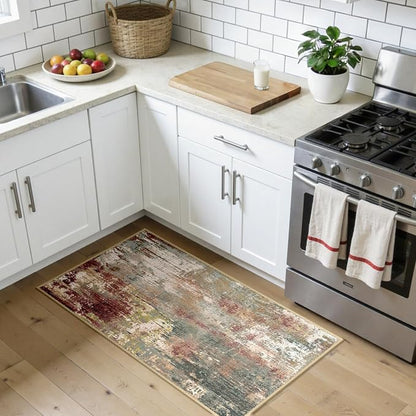 RELEANY Washable 2'x4' Abstract Area Rug - Image 3