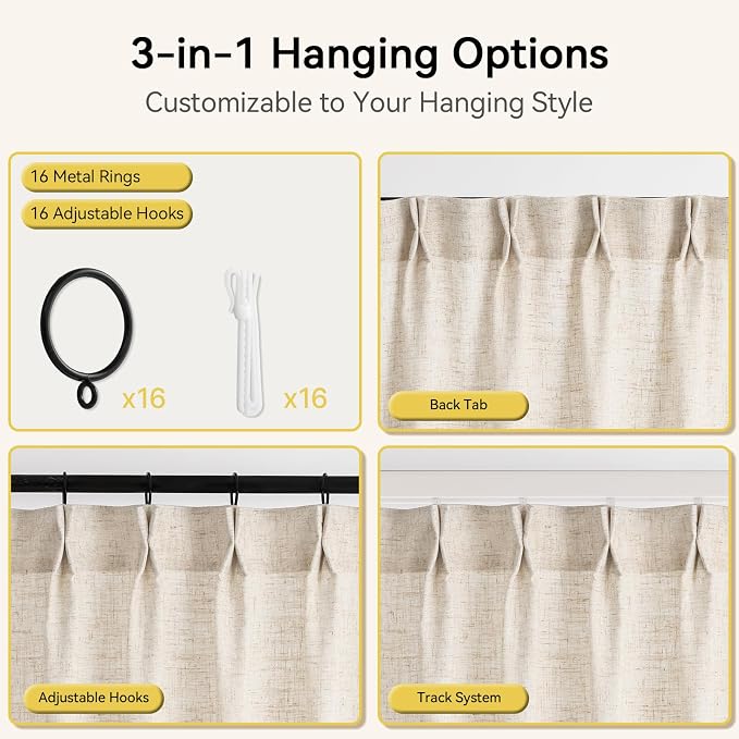 Liz Sheer Pinch Pleated Linen Curtains 90 Inches Long - Image 5