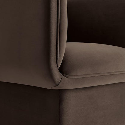 Modway Tate Performance Velvet Accent Chair in Chocolate Brown - Image 9