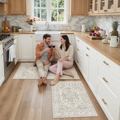 Madane 2-Piece Area Rugs Set, Small Kitchen Runner Non-Slip, Low Pile Floor - Image 4
